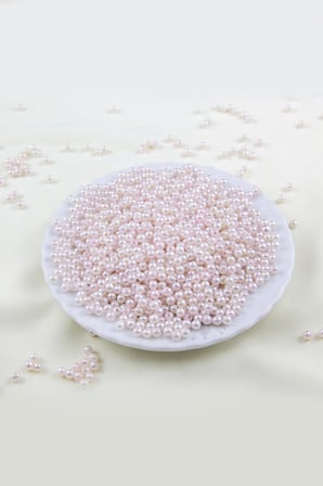 4 mm Çift Renk Karışık Lilamsı Açık Gri Plastik İnci Boncuk Malzemesi (25 Gr)