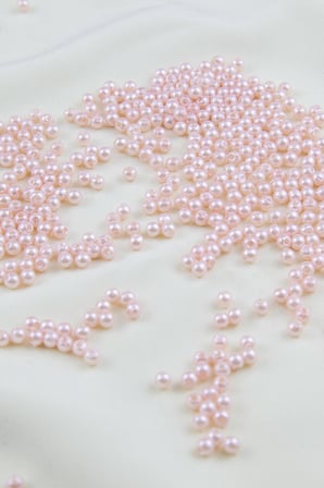 4 mm Uçuk Pembe Plastik İnci Boncuk Aksesuar Takı Malzemesi (25 Gr)
