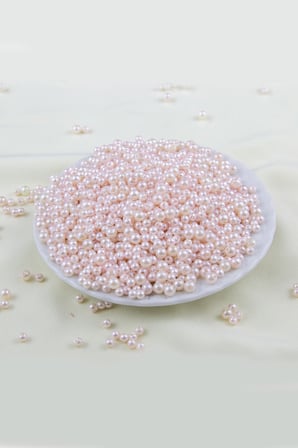 4 mm 2 Boy Karışık Kremsi İnci Boncuk Aksesuar Takı Malzemesi (25 Gr)