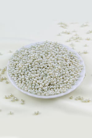 4 mm Koyu Gri Tonu Plastik İnci Boncuk Aksesuar Takı Malzemesi (25 Gr)
