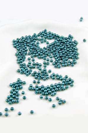 4 mm Koyu Turkuaz Plastik İnci Boncuk Aksesuar Takı Malzemesi (25 Gr)