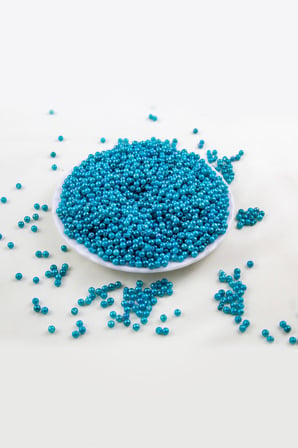 4 mm Canlı Turkuaz Plastik İnci Boncuk Aksesuar Takı Malzemesi (25 Gr)