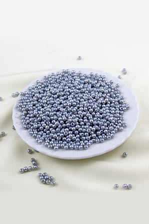 4 mm Koyu Gri1 Plastik İnci Boncuk Aksesuar Takı Malzemesi (25 Gr)