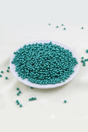 4 mm Yeşilimsi Turkuaz Plastik İnci Boncuk Aksesuar Takı Malzemesi (25 Gr)