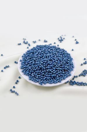 4 mm Petrol Mavisi Plastik İnci Boncuk Aksesuar Takı Malzemesi (25 Gr)