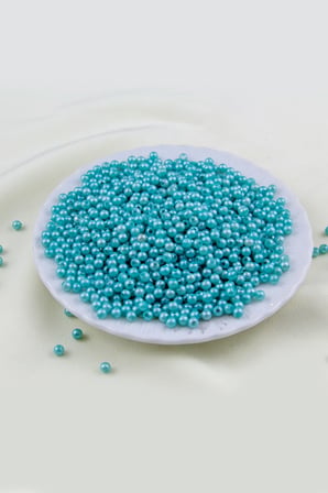 4 mm Açık Yeşil Turkuaz Plastik İnci Boncuk Aksesuar Takı Malzemesi (25 Gr)