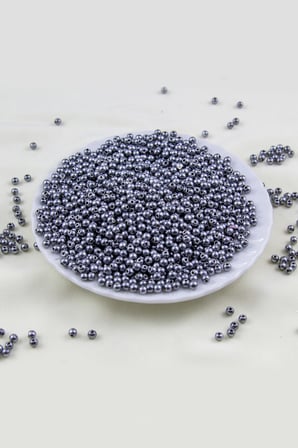 4 mm Koyu Metalik Gri Plastik İnci Boncuk Aksesuar Takı Malzemesi (25 Gr)