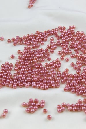 4 mm Açık Bordomsu Plastik İnci Boncuk Aksesuar Takı Malzemesi (25 Gr)