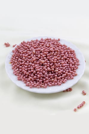 4 mm Açık Bordomsu Plastik İnci Boncuk Aksesuar Takı Malzemesi (25 Gr)