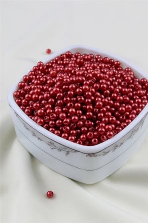 5 mm Koyu Turuncu İnci Boncuk 30 Gr (Kolye, Bileklik, Küpe ve Takı Yapımı)