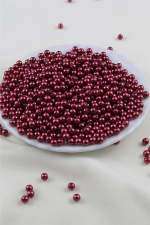 5 mm Koyu Pembe Tonlarında Kırmızı İnci Boncuk 30 Gr (Kolye, Bileklik, Küpe ve Takı Yapımı)