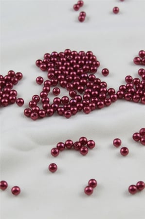 5 mm Koyu Pembe Tonlarında Kırmızı İnci Boncuk 30 Gr (Kolye, Bileklik, Küpe ve Takı Yapımı)