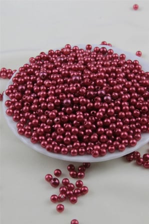 5 mm Pembe Tonunda Kırmızı İnci Boncuk 30 Gr (Kolye, Bileklik, Küpe ve Takı Yapımı)