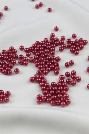 5 mm Pembe Tonunda Kırmızı İnci Boncuk 30 Gr (Kolye, Bileklik, Küpe ve Takı Yapımı)