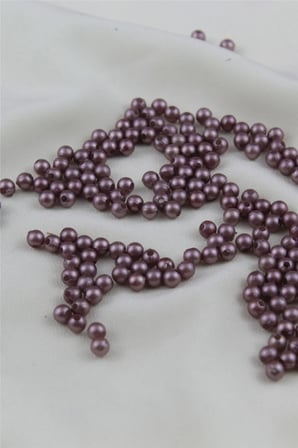 5 mm Mürdüm İnci Boncuk 30 Gr (Kolye, Bileklik, Küpe ve Takı Yapımı)