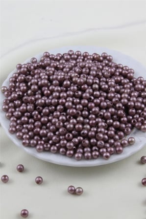 5 mm Mürdüm İnci Boncuk 30 Gr (Kolye, Bileklik, Küpe ve Takı Yapımı)