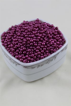 5 mm Koyu Fuşya İnci Boncuk 30 Gr (Kolye, Bileklik, Küpe ve Takı Yapımı)