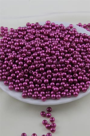 5 mm Koyu Fuşya İnci Boncuk 30 Gr (Kolye, Bileklik, Küpe ve Takı Yapımı)
