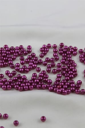 5 mm Koyu Fuşya İnci Boncuk 30 Gr (Kolye, Bileklik, Küpe ve Takı Yapımı)