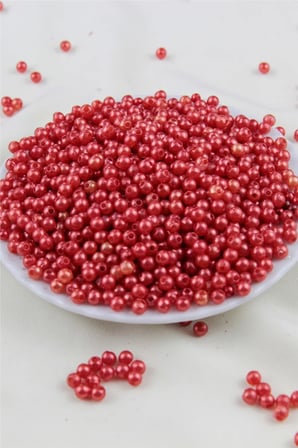 5 mm İki Renk Karışık Turuncu İnci Boncuk 30 Gr (Kolye, Bileklik, Küpe ve Takı Yapımı)