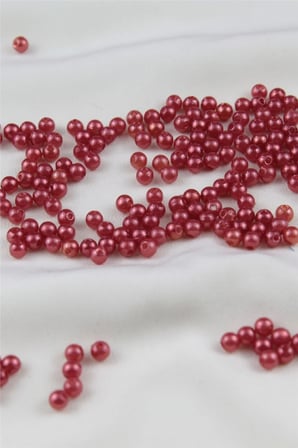 5 mm Pastel Kırmızı Tonu İnci Boncuk 30 Gr (Kolye, Bileklik, Küpe ve Takı Yapımı)