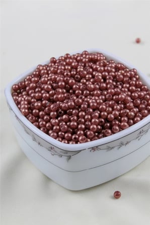 5 mm Açık Bakır Rengi İnci Boncuk 30 Gr (Kolye, Bileklik, Küpe ve Takı Yapımı)