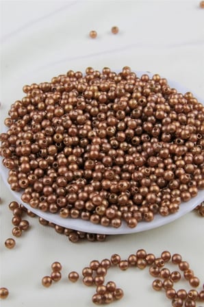5 mm Koyu Altın Sarısı İnci Boncuk 30 Gr (Kolye, Bileklik, Küpe ve Takı Yapımı)
