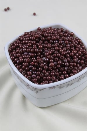 5 mm Koyu Mürdüm İnci Boncuk 30 Gr (Kolye, Bileklik, Küpe ve Takı Yapımı)