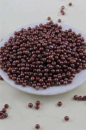 5 mm Koyu Mürdüm İnci Boncuk 30 Gr (Kolye, Bileklik, Küpe ve Takı Yapımı)
