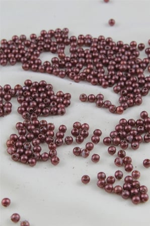 5 mm Koyu Mürdüm İnci Boncuk 30 Gr (Kolye, Bileklik, Küpe ve Takı Yapımı)