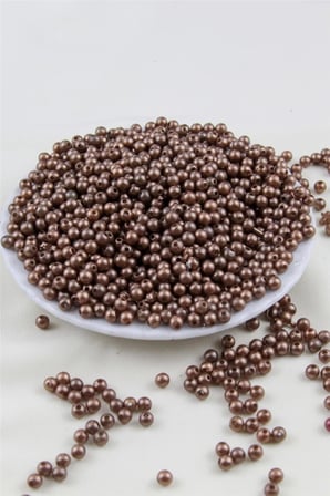 5 mm Bronz Rengi İnci Boncuk 30 Gr (Kolye, Bileklik, Küpe ve Takı Yapımı)