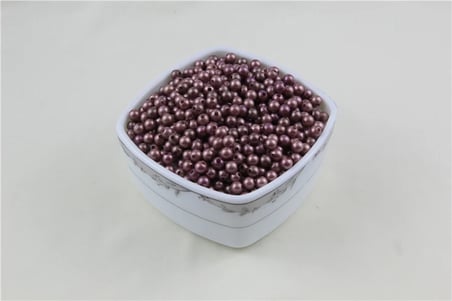6 mm İki Renk Karışık Mürdüm İnci Boncuk 30 Gr (Kolye, Bileklik, Küpe ve Takı Yapımı)