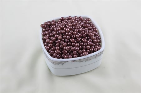 6 mm Kahvemsi Mürdüm İnci Boncuk 30 Gr (Kolye, Bileklik, Küpe ve Takı Yapımı)
