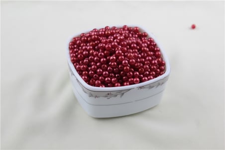 6 mm Kırmızı İnci Boncuk 30 Gr (Kolye, Bileklik, Küpe ve Takı Yapımı)