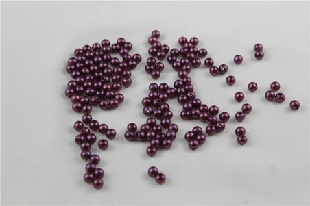 6 mm Mor Tonlarında Mürdüm İnci Boncuk 30 Gr (Kolye, Bileklik, Küpe ve Takı Yapımı)