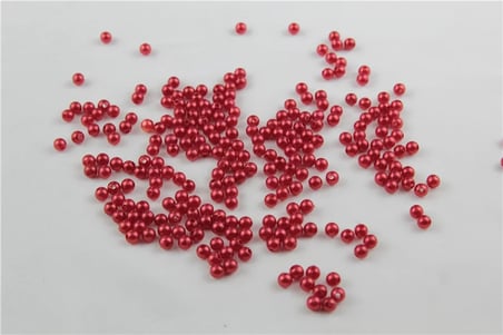 6 mm Kırmızı Tonu İnci Boncuk 30 Gr (Kolye, Bileklik, Küpe ve Takı Yapımı)