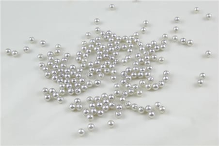 6 mm Gümüş İnci Boncuk 30 Gr (Kolye, Bileklik, Küpe ve Takı Yapımı)