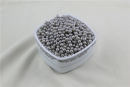6 mm Koyu Gümüş İnci Boncuk 30 Gr (Kolye, Bileklik, Küpe ve Takı Yapımı)