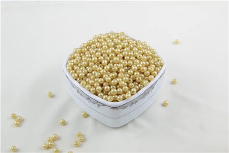 6 mm Koyu Sarı İnci Boncuk 30 Gr (Kolye, Bileklik, Küpe ve Takı Yapımı)