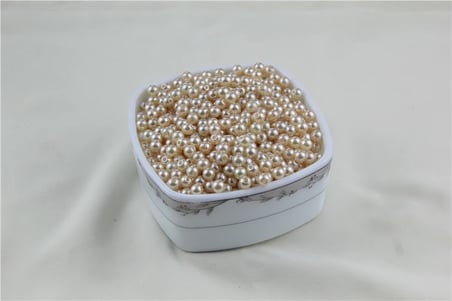 6 mm Parlak Sarı Krem İnci Boncuk 30 Gr (Kolye, Bileklik, Küpe ve Takı Yapımı)