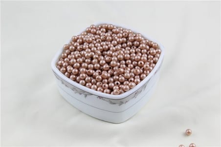 6 mm Mat Açık Kahve İnci Boncuk 30 Gr (Kolye, Bileklik, Küpe ve Takı Yapımı)