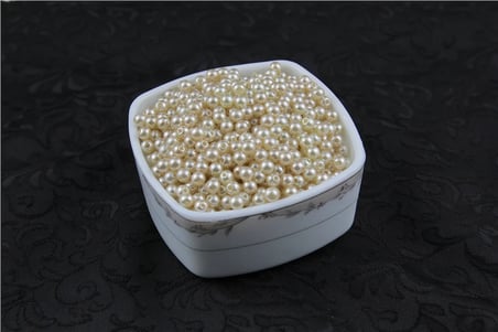 6 mm Krem Tonları İnci Boncuk 30 Gr (Kolye, Bileklik, Küpe ve Takı Yapımı)