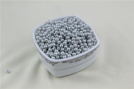 6 mm Mat Gümüş İnci Boncuk 30 Gr (Kolye, Bileklik, Küpe ve Takı Yapımı)