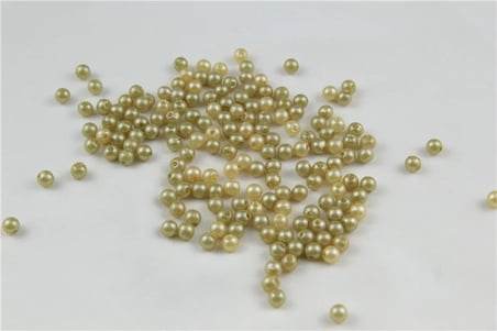 6 mm 2 Renk Karışık Koyu Sarı İnci Boncuk 30 Gr (Kolye, Bileklik, Küpe ve Takı Yapımı)