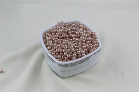 6 mm Koyu Krem Tonları İnci Boncuk 30 Gr (Kolye, Bileklik, Küpe ve Takı Yapımı)