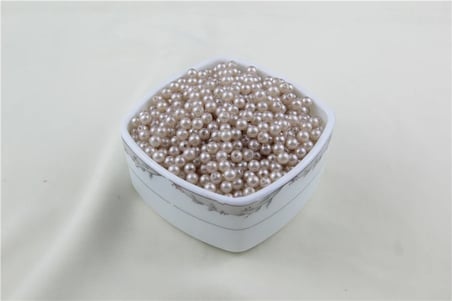 6 mm Grimsi Krem İnci Boncuk 30 Gr (Kolye, Bileklik, Küpe ve Takı Yapımı)