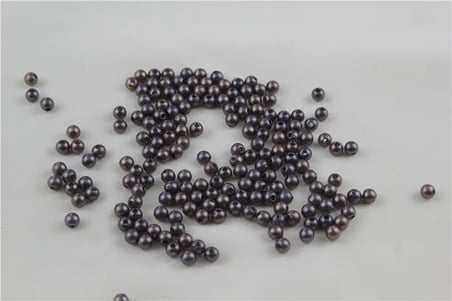 6 mm 2 Renk Karışık Koyu Gri İnci Boncuk 30 Gr (Kolye, Bileklik, Küpe ve Takı Yapımı)