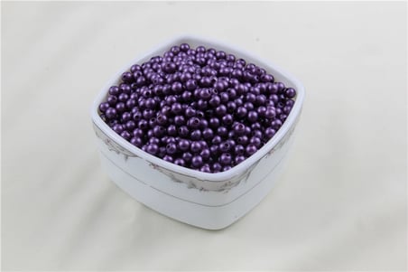 6 mm Mat Mor İnci Boncuk 30 Gr (Kolye, Bileklik, Küpe ve Takı Yapımı)