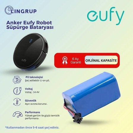 Anker Eufy Robovac 11S Robot Süpürge Uyumlu Batarya 2900 mAh -