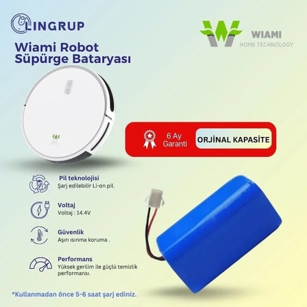 Wiami FX-9 Pro Robot Süpürge Uyumlu Batarya 5800 mAh -